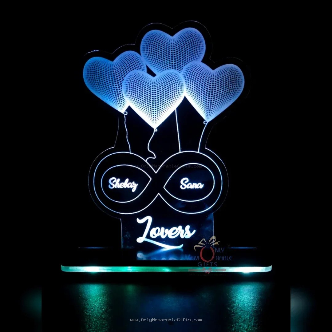 3D ACRYLIC LED HEART BALLOON LAMP