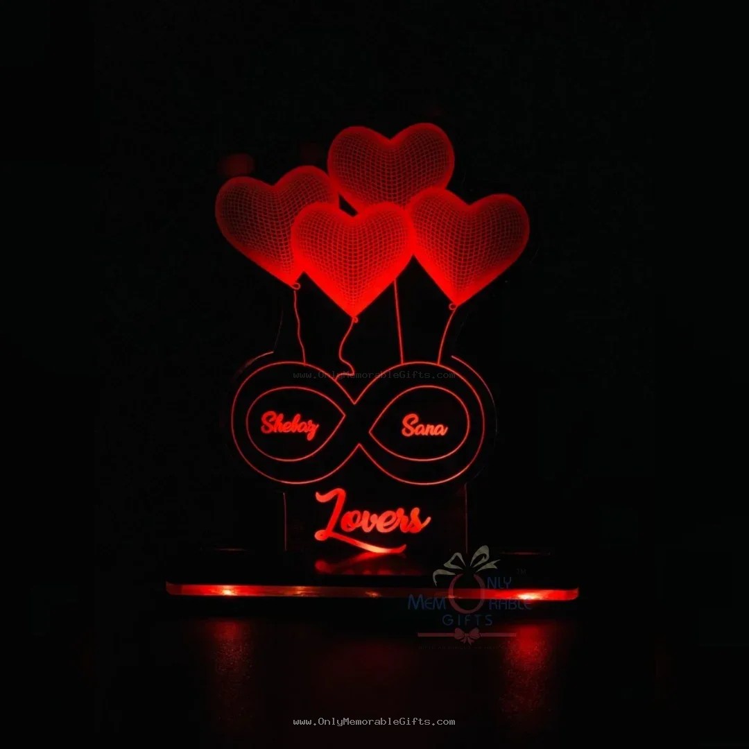 3D ACRYLIC LED HEART BALLOON LAMP - Image 3