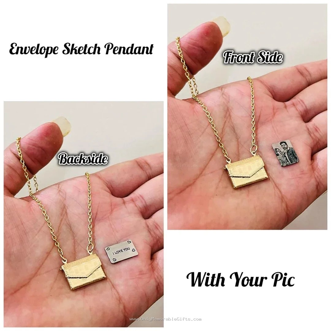 Envelope Sketch Pendant - Image 4