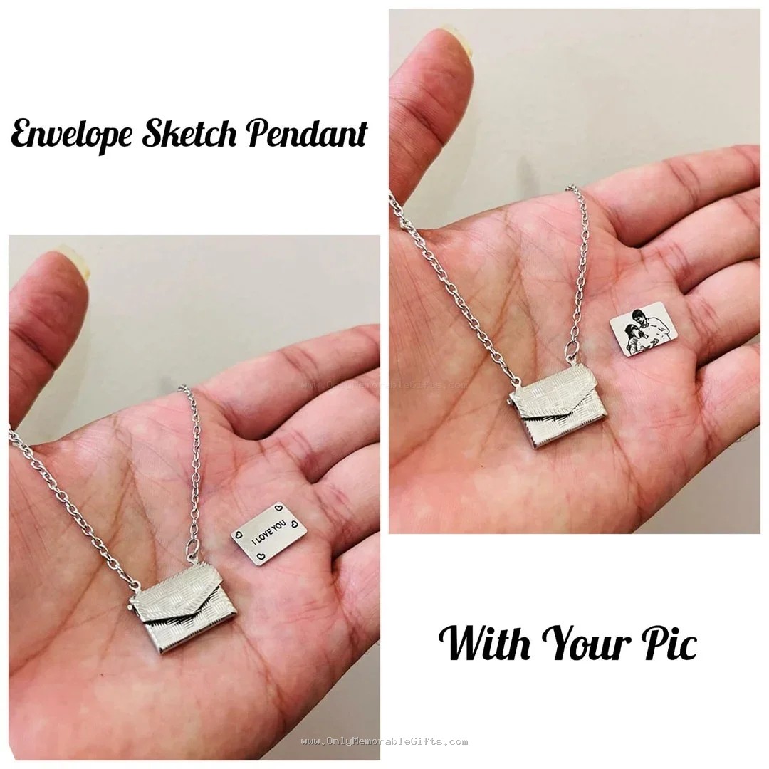 Envelope Sketch Pendant - Image 2