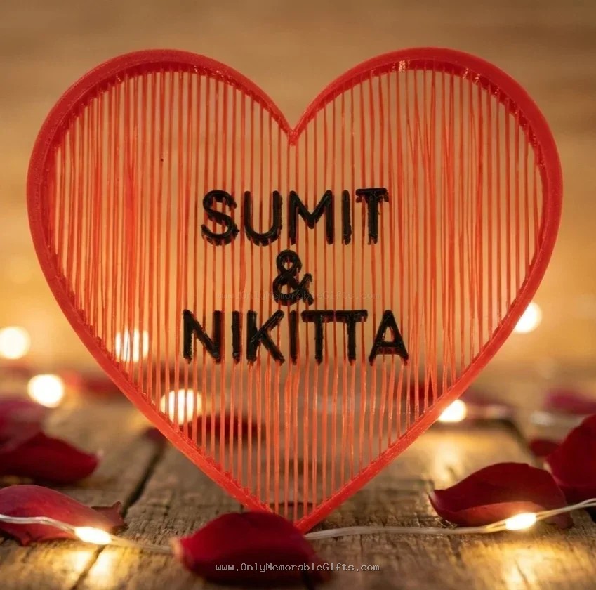 Personalized Heart Name Hanging Decor