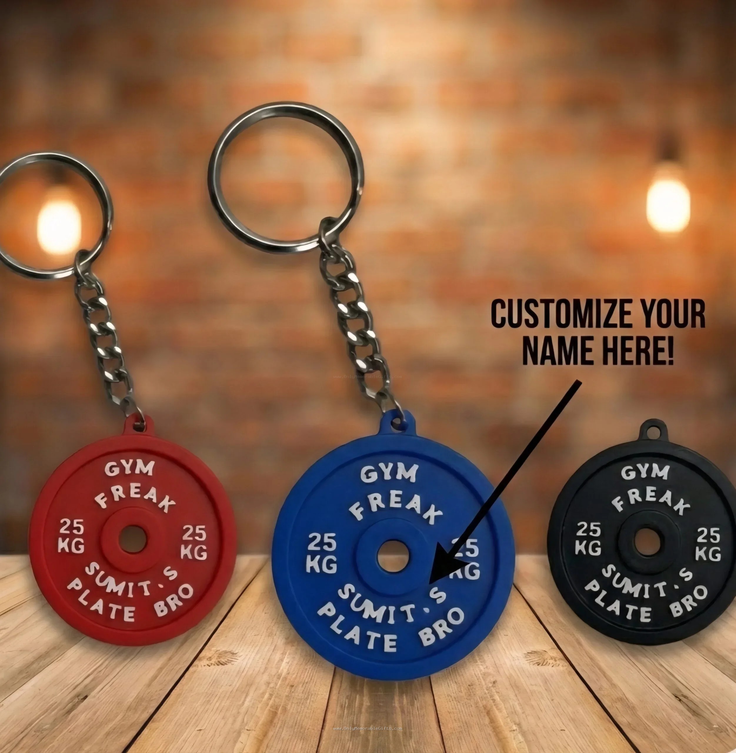 Customized Gym Plate Keychain - Image 3