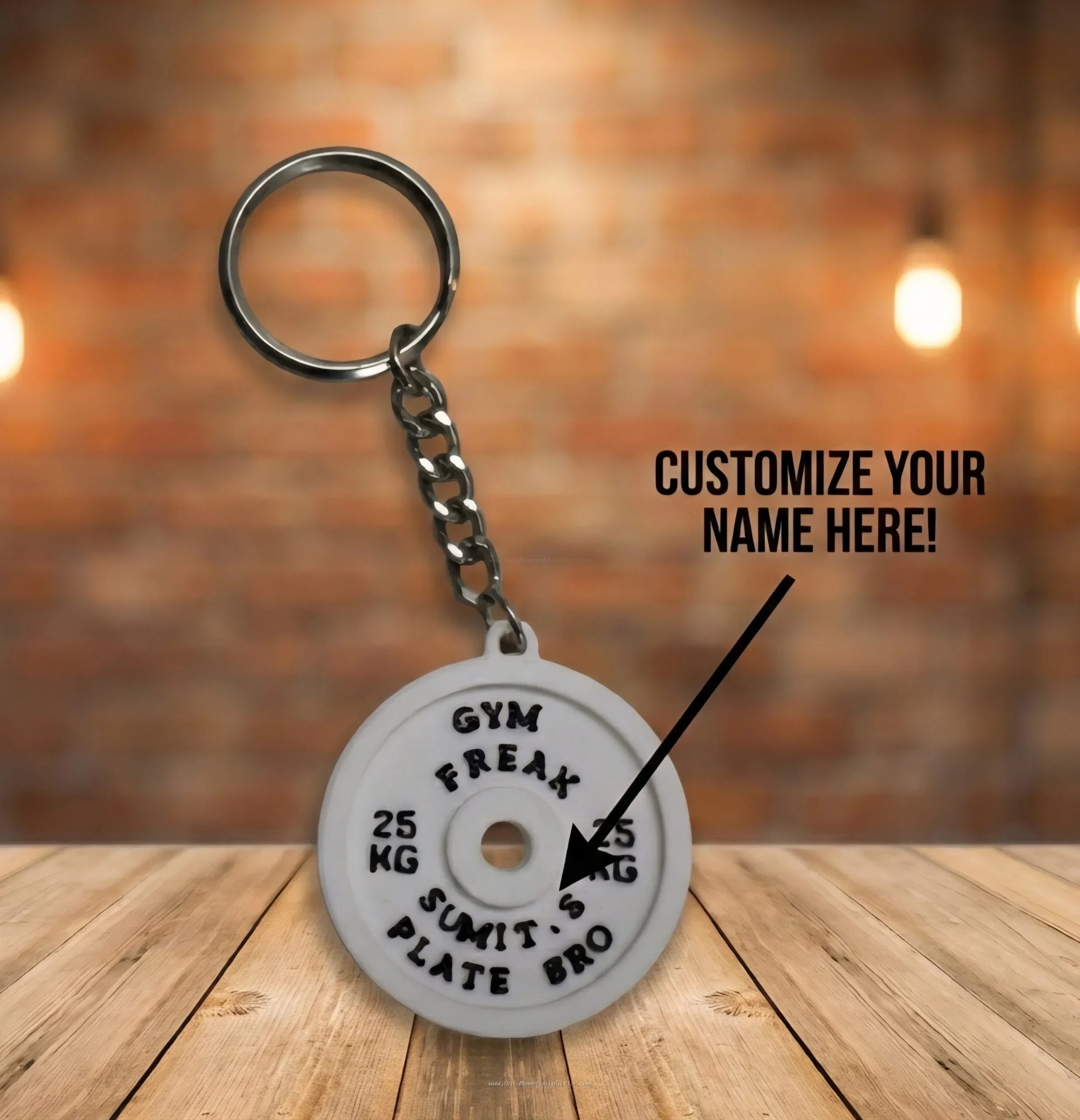 Customized Gym Plate Keychain - Image 2