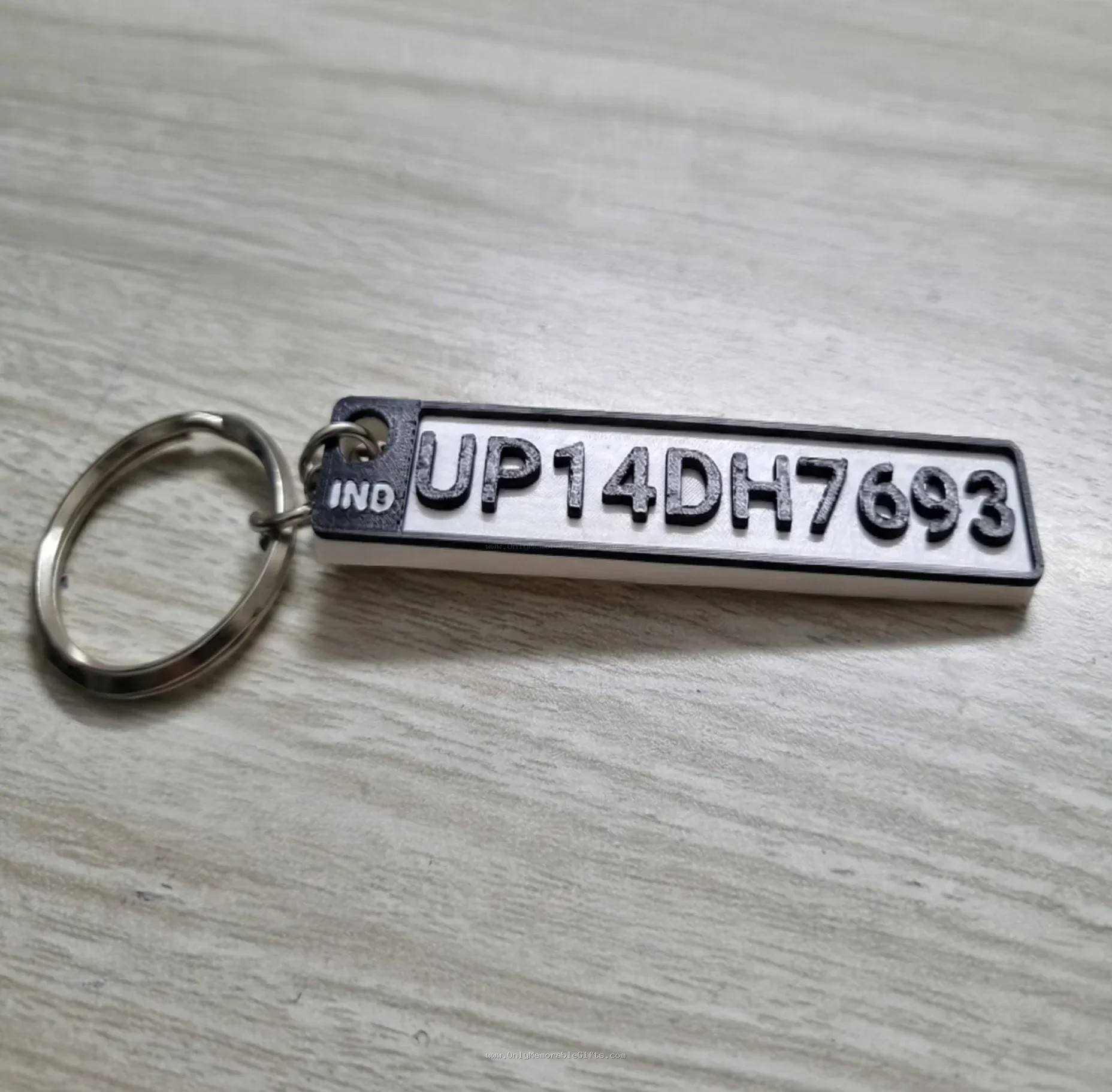 Custom Number Plate Keychain – Personalized Bike/Car Keychain - Image 2