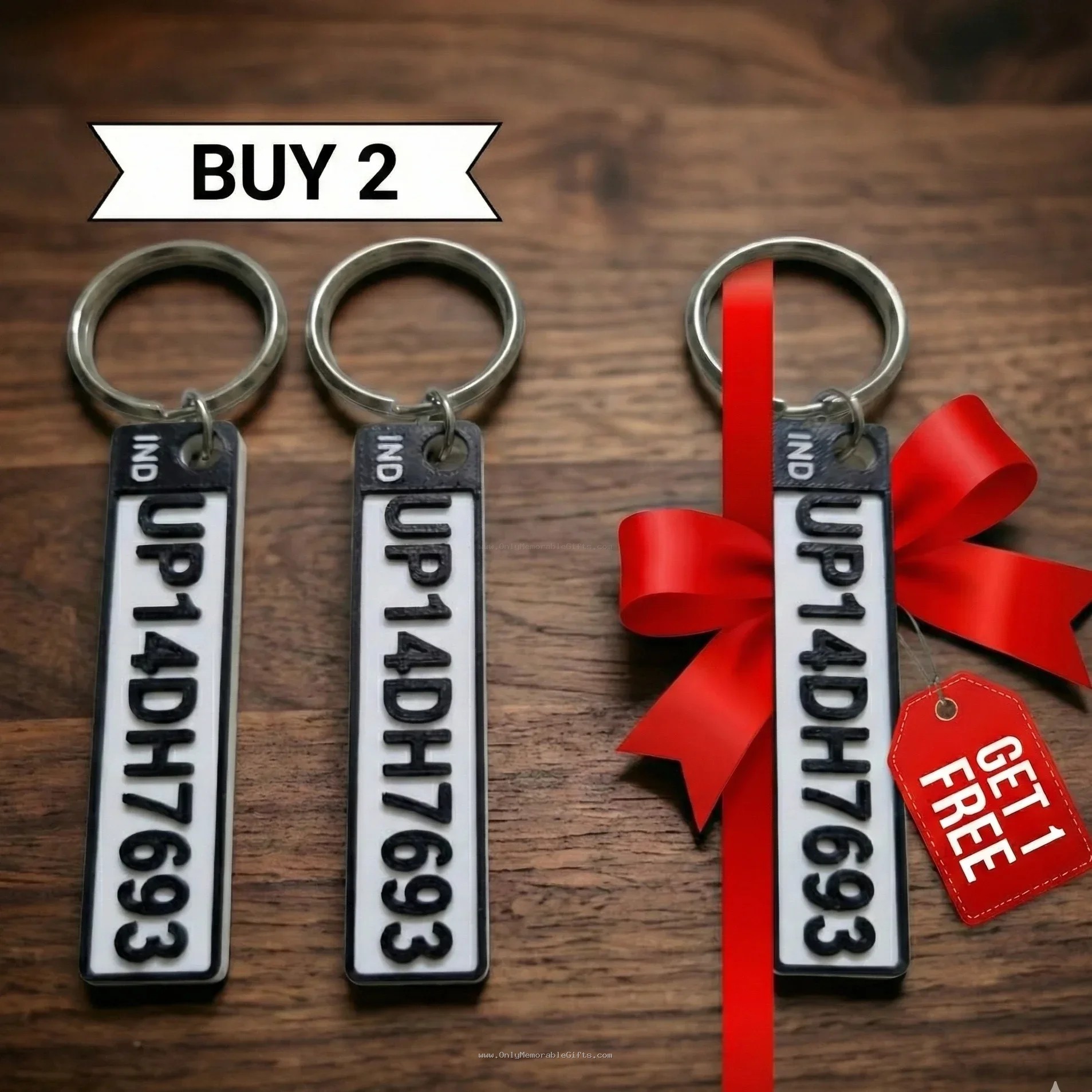 Custom Number Plate Keychain – Personalized Bike/Car Keychain