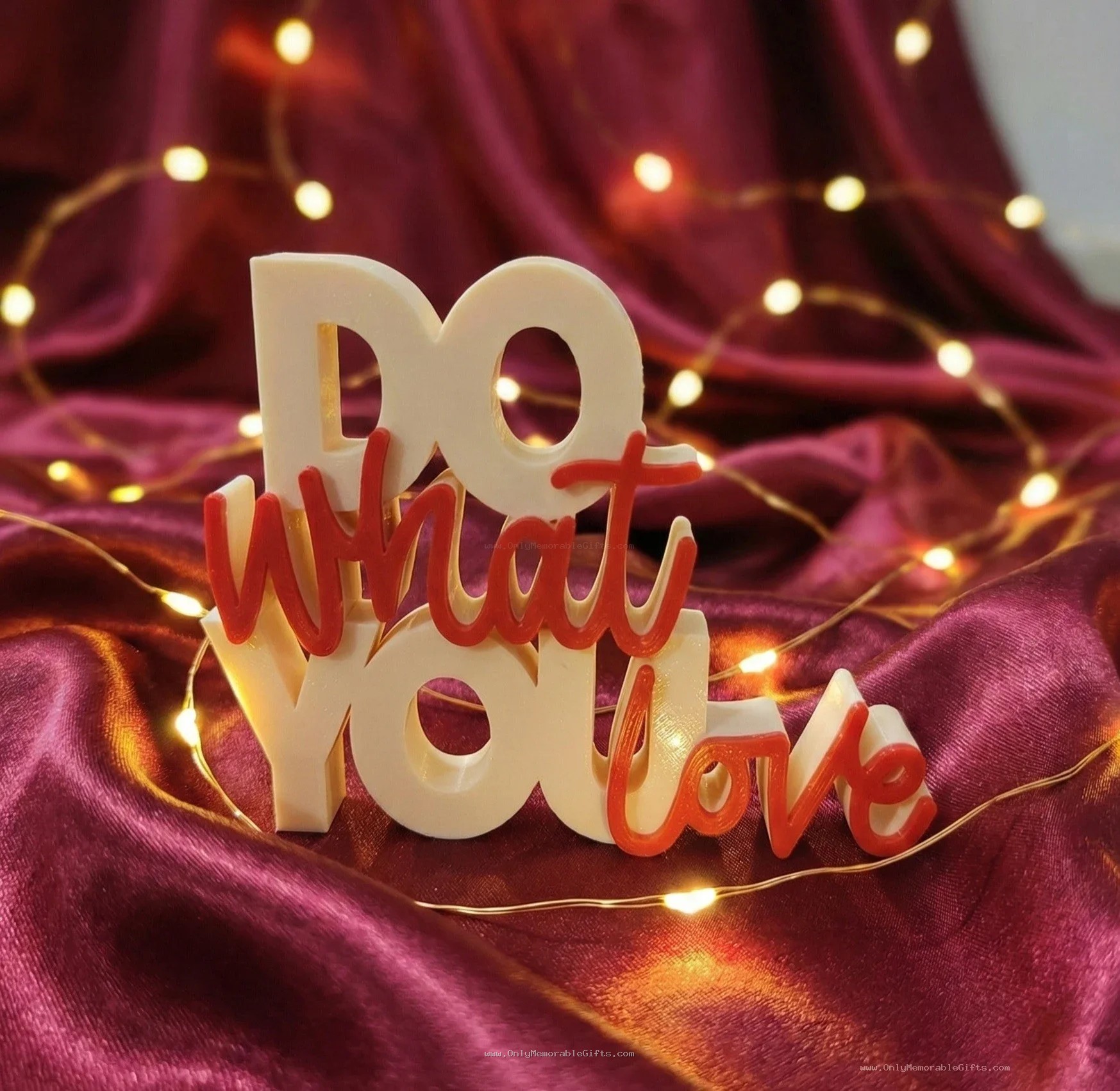 Do What You Love 3D Printed Sign | Motivational Desk Decor - Image 3