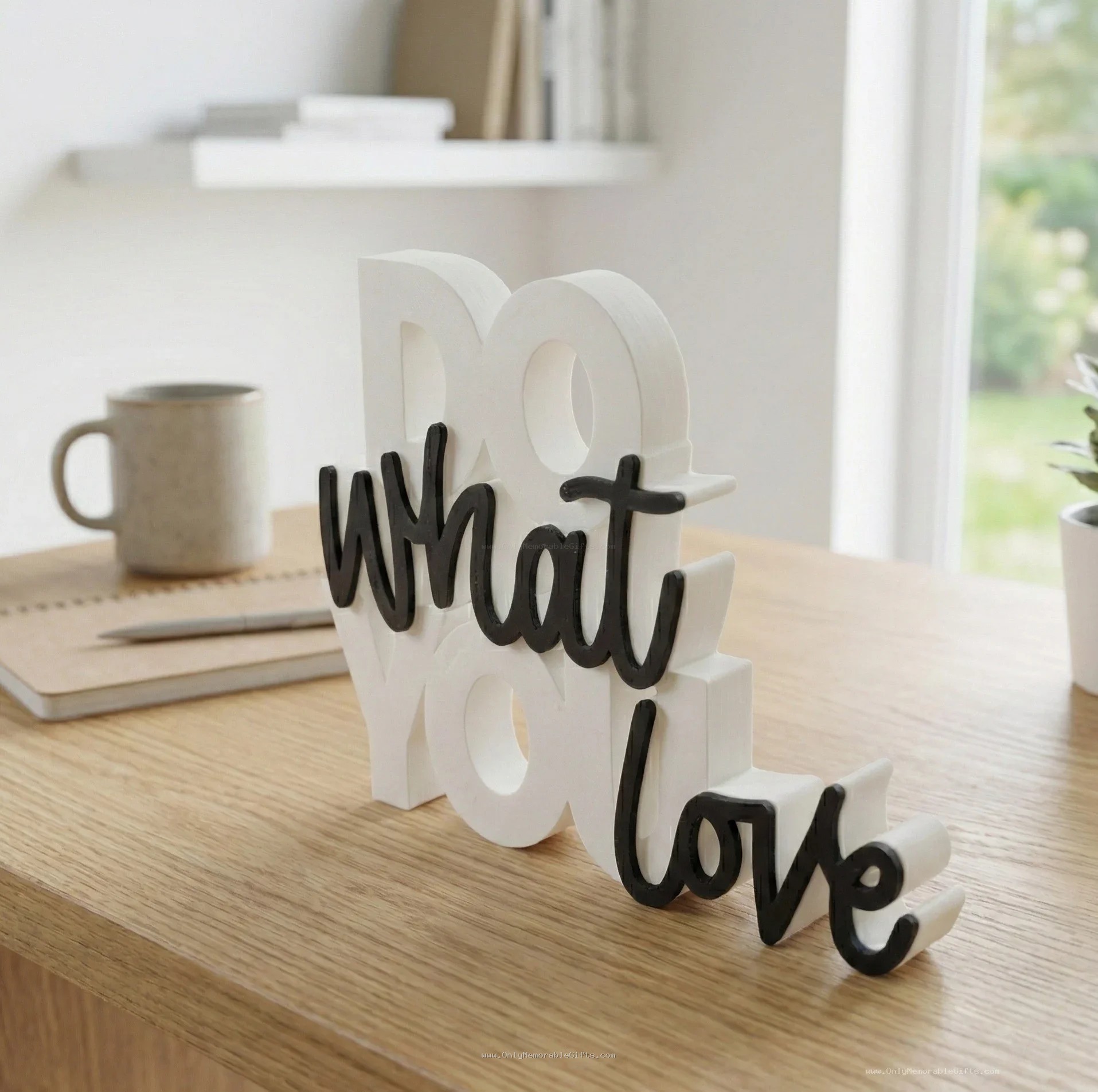 Do What You Love 3D Printed Sign | Motivational Desk Decor - Image 2