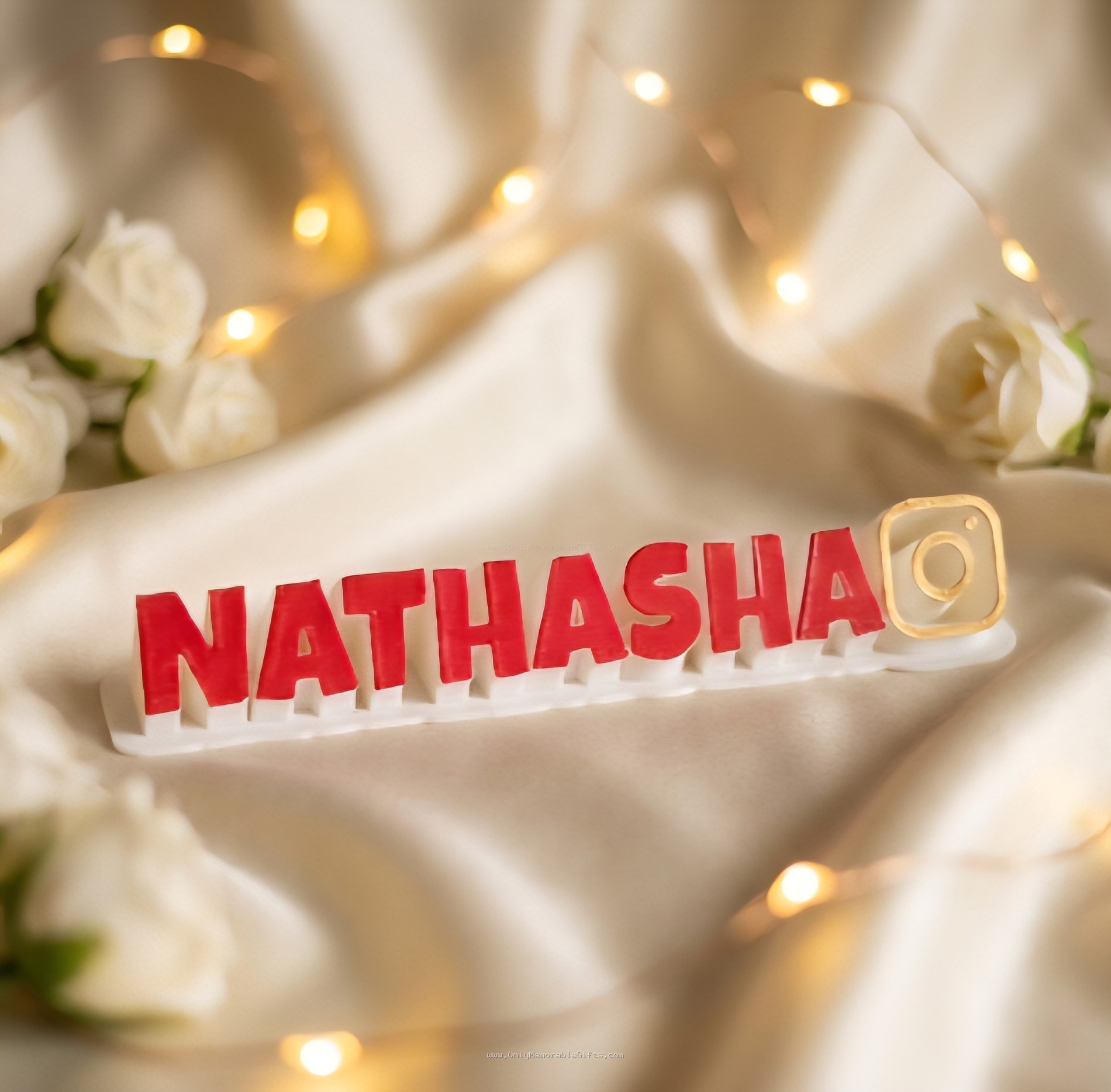 Valentine Personalized Combo – Flip Name, Name Stand & Lithophane Keychain - Image 3