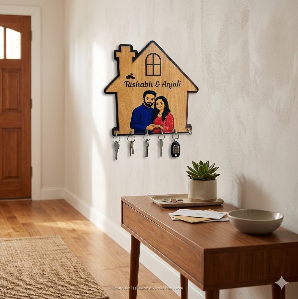 Custom wall mounted key hanger for home entrance