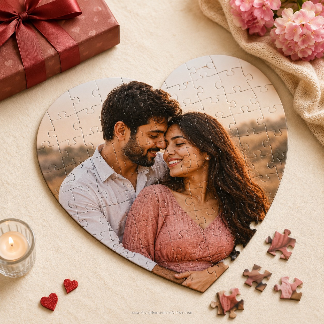 Couple memory puzzle gift for Valentine’s Day