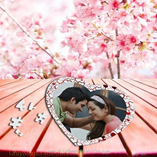 Personalized Heart Photo Puzzle for Couples - Image 3