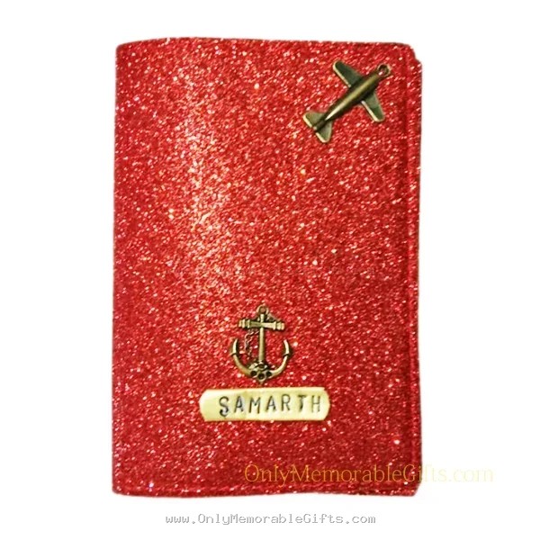 Red Shimmery Passport Cover