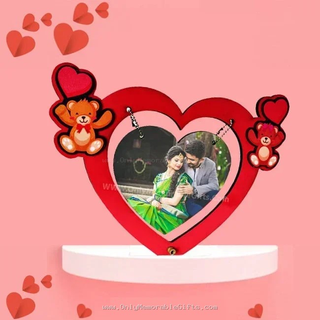 Romantic custom photo frame with hanging photo design