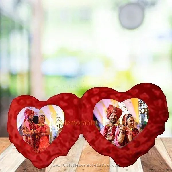 Double Heart Cushion - Image 3