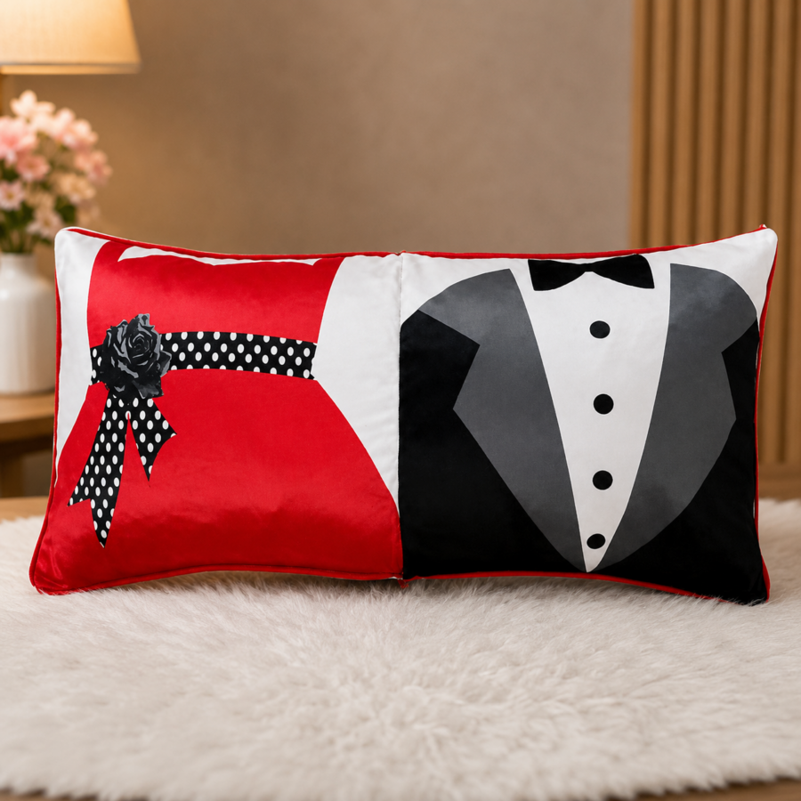 Romantic Him Her cushion gift for anniversary