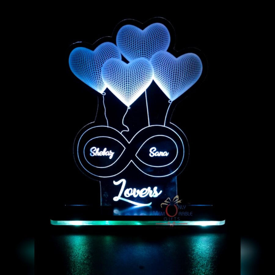 3D ACRYLIC LED HEART BALLOON LAMP