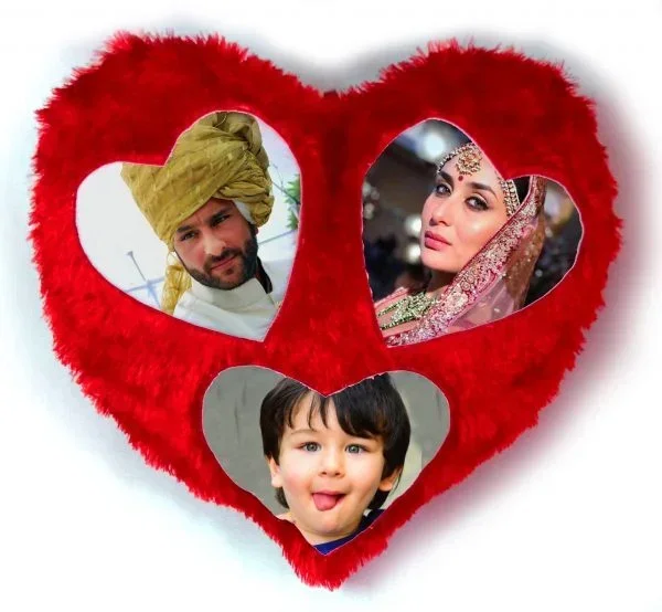 Alternative view of Photo Heart cushion