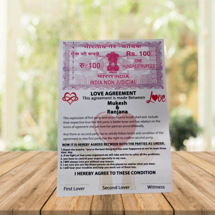 Alternative view of E-Love Agreement