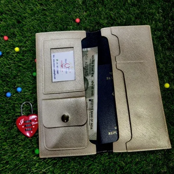 Alternative view of ROSE GOLD PASSPORT ORGANIZER