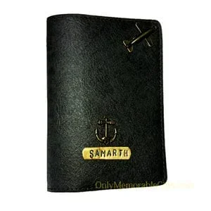 Black Leather Touch Passport Cover