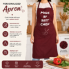 Personalized kitchen apron with custom name
