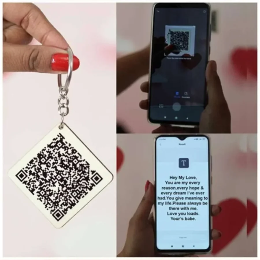 Alternative view of Text keychain