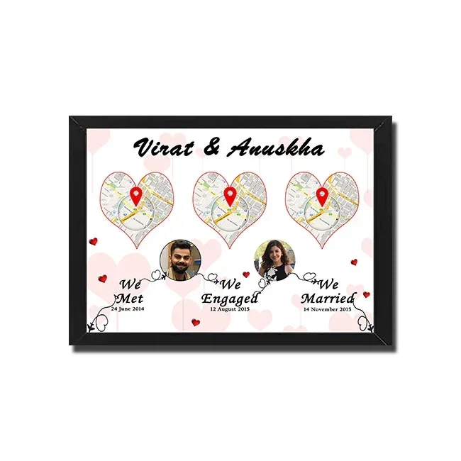 Alternative view of Where We Met, Engaged & Married