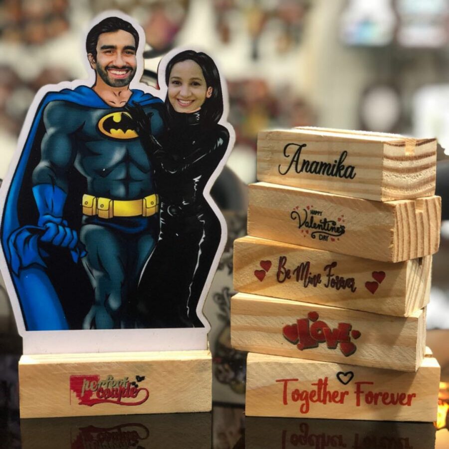 Batman & woman Caricature