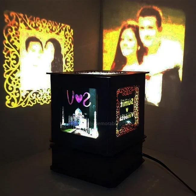 Rotating Led Photo Shadow Box