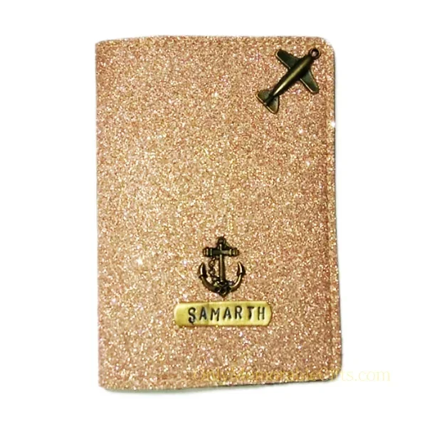 Gold Glittery Passport Cover