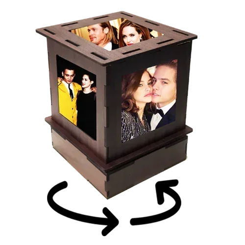 Alternative view of Rotating Led Photo Shadow Box