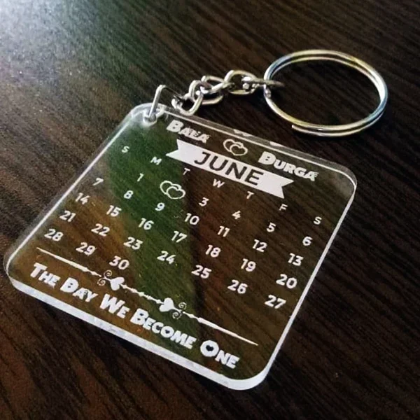 Alternative view of Special Date keychain