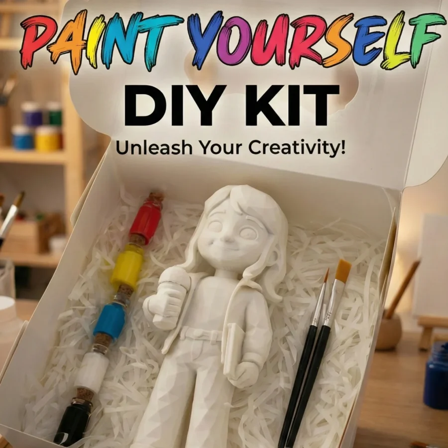 Alternative view of Personalized AI to 3D DIY Painting Kit | Custom 3D Statue
