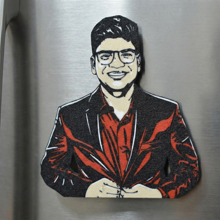 Custom 3D Printed Caricature Fridge Magnets