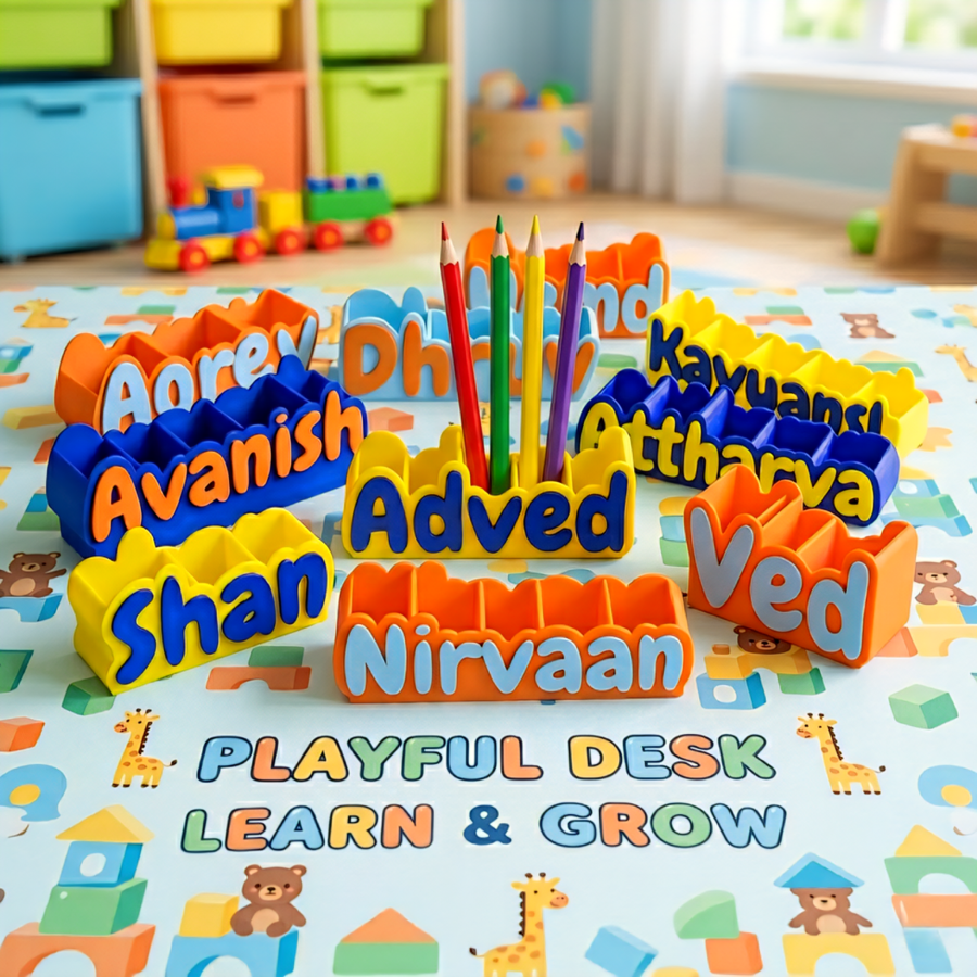 Personalized Kids Name Pencil Stand & Desk Organizer